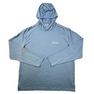 Alaskan Hardgear Performance Hoodie Men XL Blue Base Layer Hiking Duluth Trading